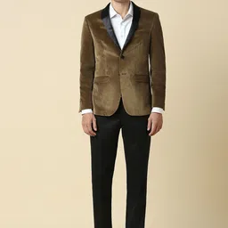 Allen Solly Slim-Fit Patterned Single-Breasted Two Piece Party Suit-image-4