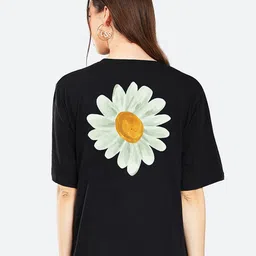 Mad Over Print Floral Printed  Loose Fit Cotton T-shirt-image-86