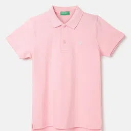 United Colors of Benetton Boys Polo Collar Pure Cotton T-shirt-image-86
