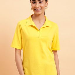 MINT STREET Half Sleeve Pure Cotton Polo T-shirt-image-76