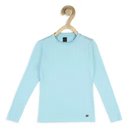 Peter England Girls Blue Solid T-shirt-picture-17