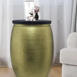 Metalsmith Gold-Toned and Black Metal Coffee Table-image-36