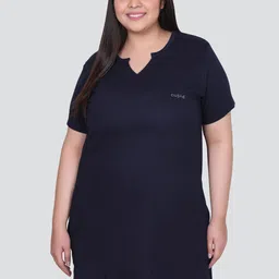 CUPID Plus Size Notched Neck Longline Top-picture-27