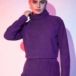 STREET 9 Knitted High Neck Crop Top-image-73