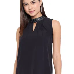 BAESD Jewel Neck Sequined Detail Top-image-33