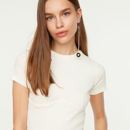Trendyol Women White Solid Top-image-98