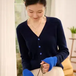 StyleCast Girls Blue V-Neck Shirt Style Regular Top-3
