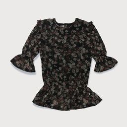 Gini and Jony Girls Floral Printed Bell Sleeves Top-image-102