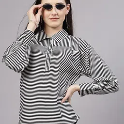 Style Quotient Striped  Shirt Style Top-image-4