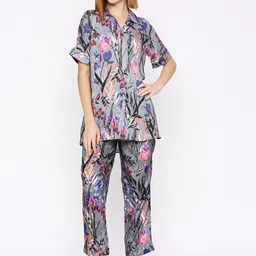 Cloth Haus India Floral Printed Extended Sleeves Shirt Style Top-picture-32