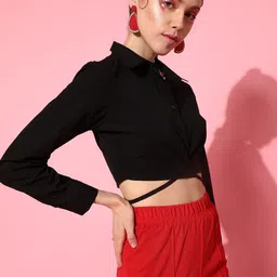 STREET 9 Black Solid Top-image-54
