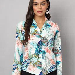 BRINNS Tropical Print Shirt Style Top-picture-37