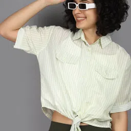 V-Mart Striped Cotton Shirt Style Top-12