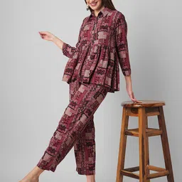 Haute and Humble Floral Printed Shirt Style Top-image-64