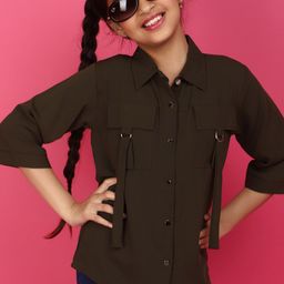 V-Mart Girls Georgette Shirt Style Top-image-54