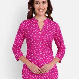 HANUMNTRA Geometric Print Mandarin Collar Peplum Top-image-57