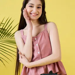 Stylo Bug Girls Sleeveless Shirt Style Top-image-32