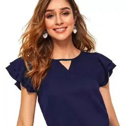 BAESD Keyhole Neck Flared Sleeves Regular Top-image-58
