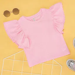 Pantaloons Junior Girls Flutter Sleeve Top-picture-11