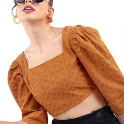 Tokyo Talkies Puff Sleeve Top-image-68