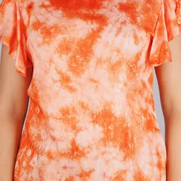 Bachuu Tie and Dye Dyed Flutter Sleeves Top image 4