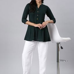ZHEIA Mandarin Collar Shirt Style Top-image-97
