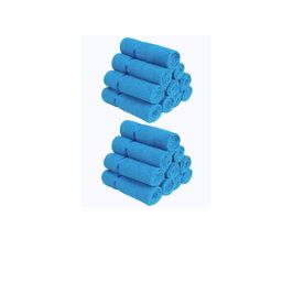 Story@home Set Of 20 Blue Solid 450 GSM Pure Cotton Face Towel-11