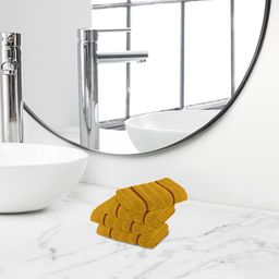 Himeya Yellow 4 Pieces Anti-Bacterial 550 GSM Terry Cotton Reversible Face Towel-2