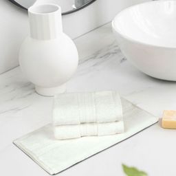 MYTRIDENT 3-Pcs White Pure Cotton 625 GSM Face Towels-39
