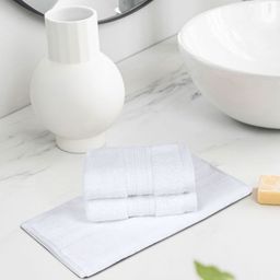 MYTRIDENT 3-Pcs White Pure Cotton 625 GSM Face Towels-23