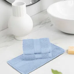 MYTRIDENT 3-Pcs Blue Pure Cotton 625 GSM Face Towels-image-98