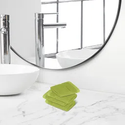 Himeya Lime Green 4 Pieces Anti-Bacterial Terry Cotton 300 GSM Face Towels-4