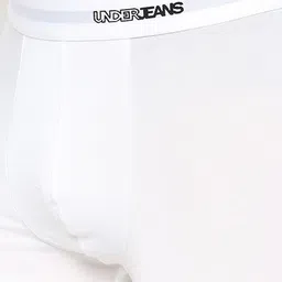 UnderJeans by Spykar Men White Solid Modal Trunk- UJNPTS044 image 4