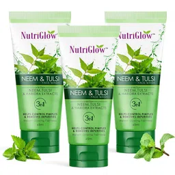 NutriGlow Pack of 3 Neem & Tulsi Sustainable Face Wash-5