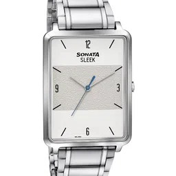 Sonata Men Silver-Toned & White Analogue Watch 7144SM01-image-53