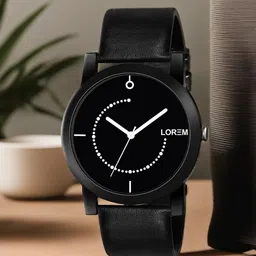 LOREM Men Black Analogue Watch-image-20