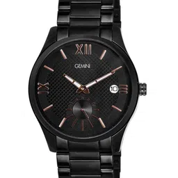GEMINI Men Dial & Stainless Steel Bracelet Style Straps Round Analogue Watch BSN 1154NM01-6