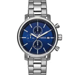 Fossil Men Dial & Stainless Steel Bracelet Style Straps Analogue Watch BQ2846-57