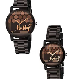 CERO Pack Of 2 Printed Analogue Watches C-Com2-Metal-Hubby-Whiffy-image-80