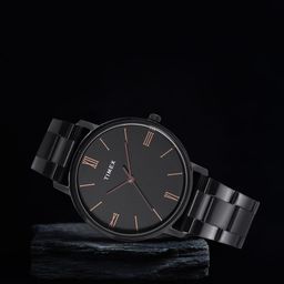 Timex Men Black Brass Dial & Black Bracelet Style Straps Analogue Watch TWTG80SMU10-29