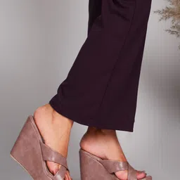 JM Looks Textured Open Toe Wedge-36
