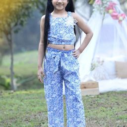 Cutiekins Girls Printed Shoulder Straps Top with Trousers-image-54