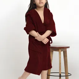 Creeva Kids Hooded Terry Cotton Bath Robe-24