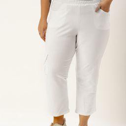 theRebelinme Women Plus Size White Solid High-Rise Trousers-image-60