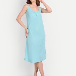 BLAZON Plus Size Scoop Neck Pure Cotton Nightdress-image-18