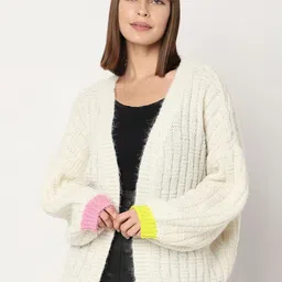 Vero Moda Shawl Collar Front-Open Sweaters-22