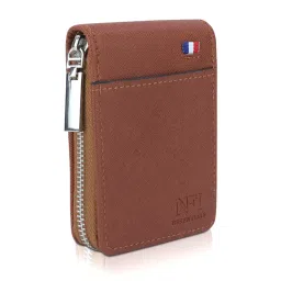 NFI Essentials PU Leather 9 Slots Credit Card Holder - Brown-picture-35
