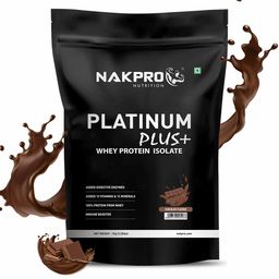 Nakpro Platinum Plus+ Whey Protein Isolate,  2.2 lb  Chocolate -image-64
