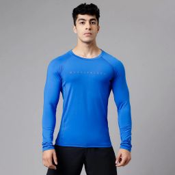 MuscleBlaze Compression Muscle Tee Full Sleeve,  Large  Superman Blue -image-93