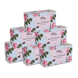 Mirah Belle Pack of 6 Rose, Chamomile Dry Skin Soap 125 gm (each)-6